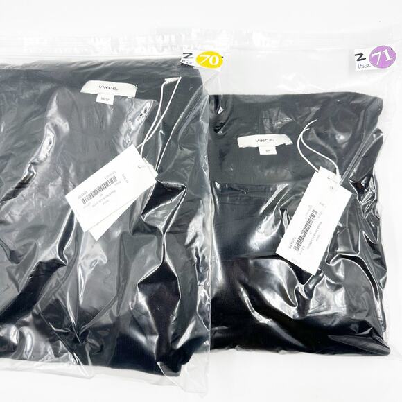 Vince Long Sleeve Mock Neck A Line Sweater Dress Black V878484146-001BLK XS NEW - Picture 9 of 9